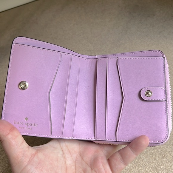 NWT Kate Spade Staci Small Zip Around Wallet (Berry Crea) - Picture 4 of 7
